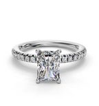 RADIANT ACCENTED PAVE HIDDEN HALO RING
