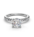 ROUND ACCENTED PAVE HIDDEN HALO RING