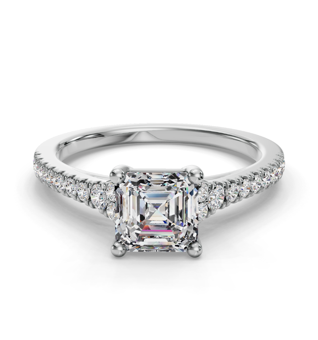 ASSCHER CATHEDRAL RING