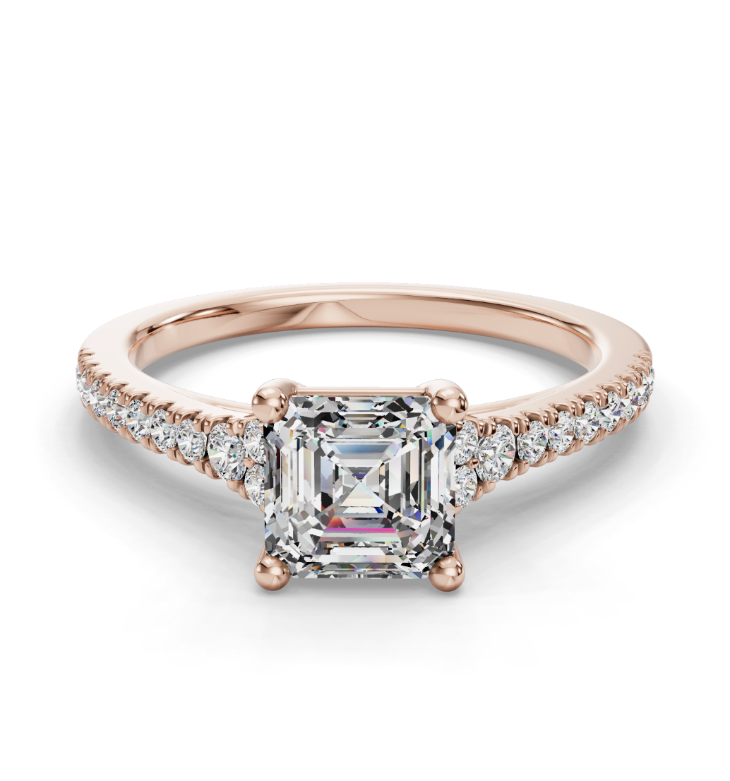 ASSCHER CATHEDRAL RING