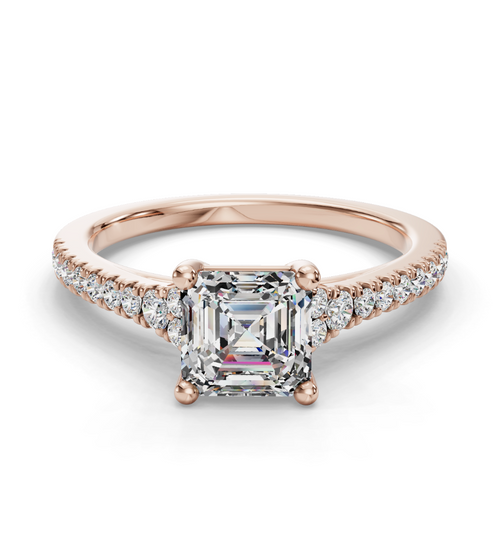 ASSCHER CATHEDRAL RING