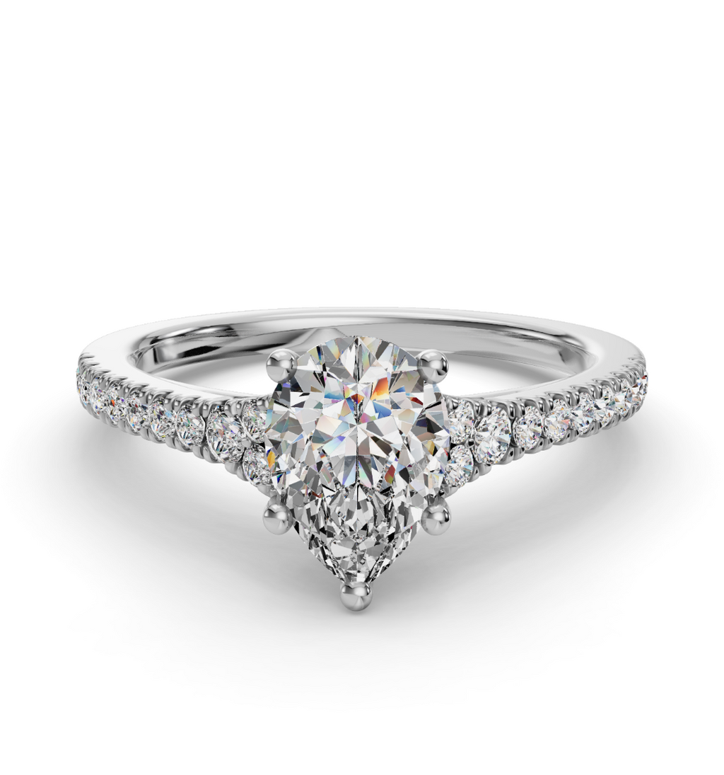 PEAR CATHEDRAL RING