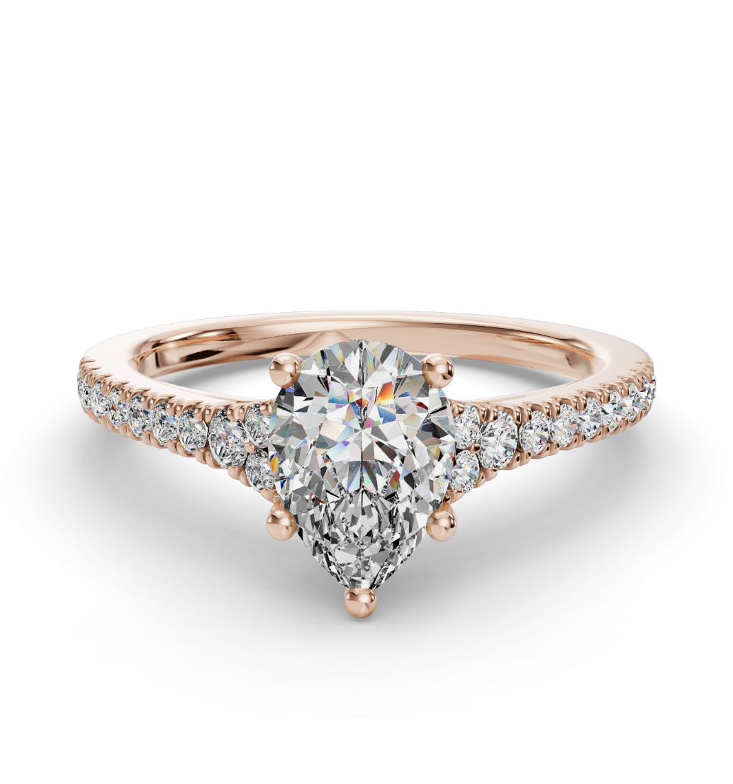 PEAR CATHEDRAL RING