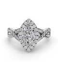 MARQUISE NATURE INSPIRED HALO RING