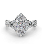 MARQUISE NATURE INSPIRED HALO RING