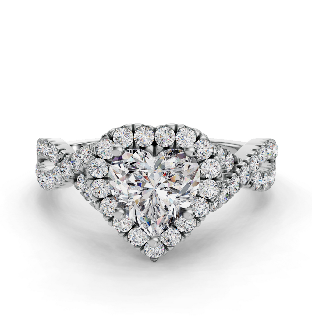 HEART NATURE INSPIRED HALO RING