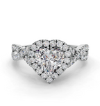 HEART NATURE INSPIRED HALO RING