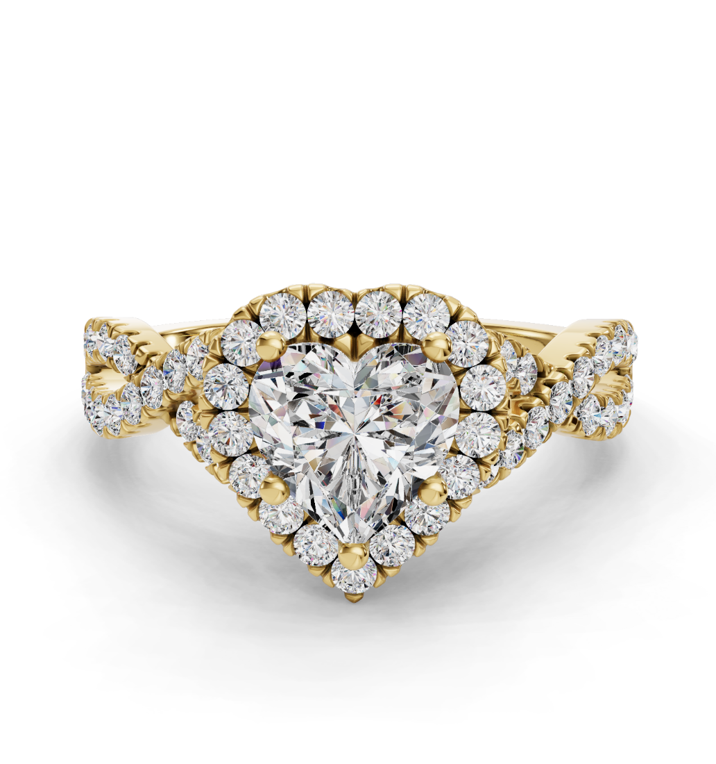 HEART NATURE INSPIRED HALO RING