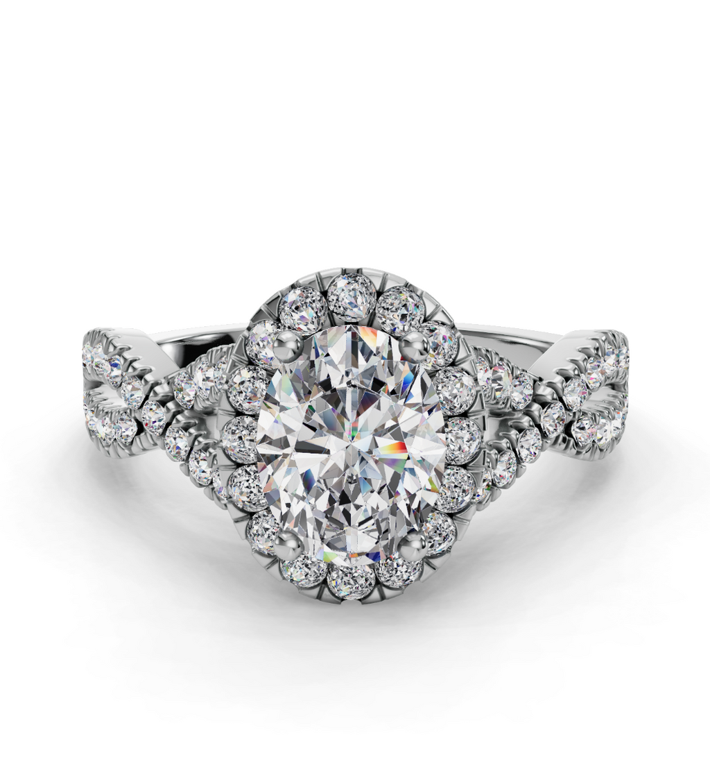 OVAL NATURE INSPIRED HALO RING