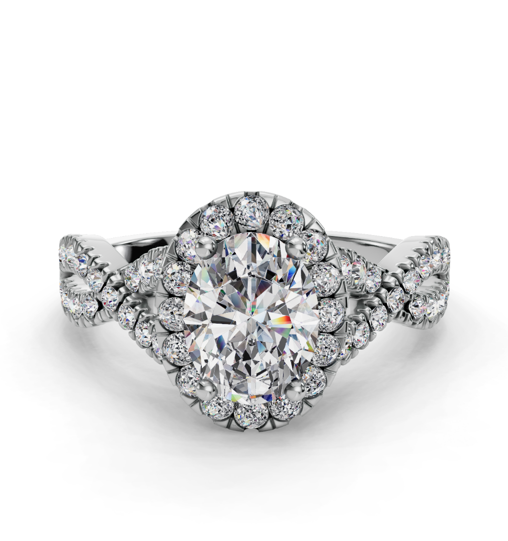 OVAL NATURE INSPIRED HALO RING