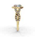 OVAL NATURE INSPIRED HALO RING