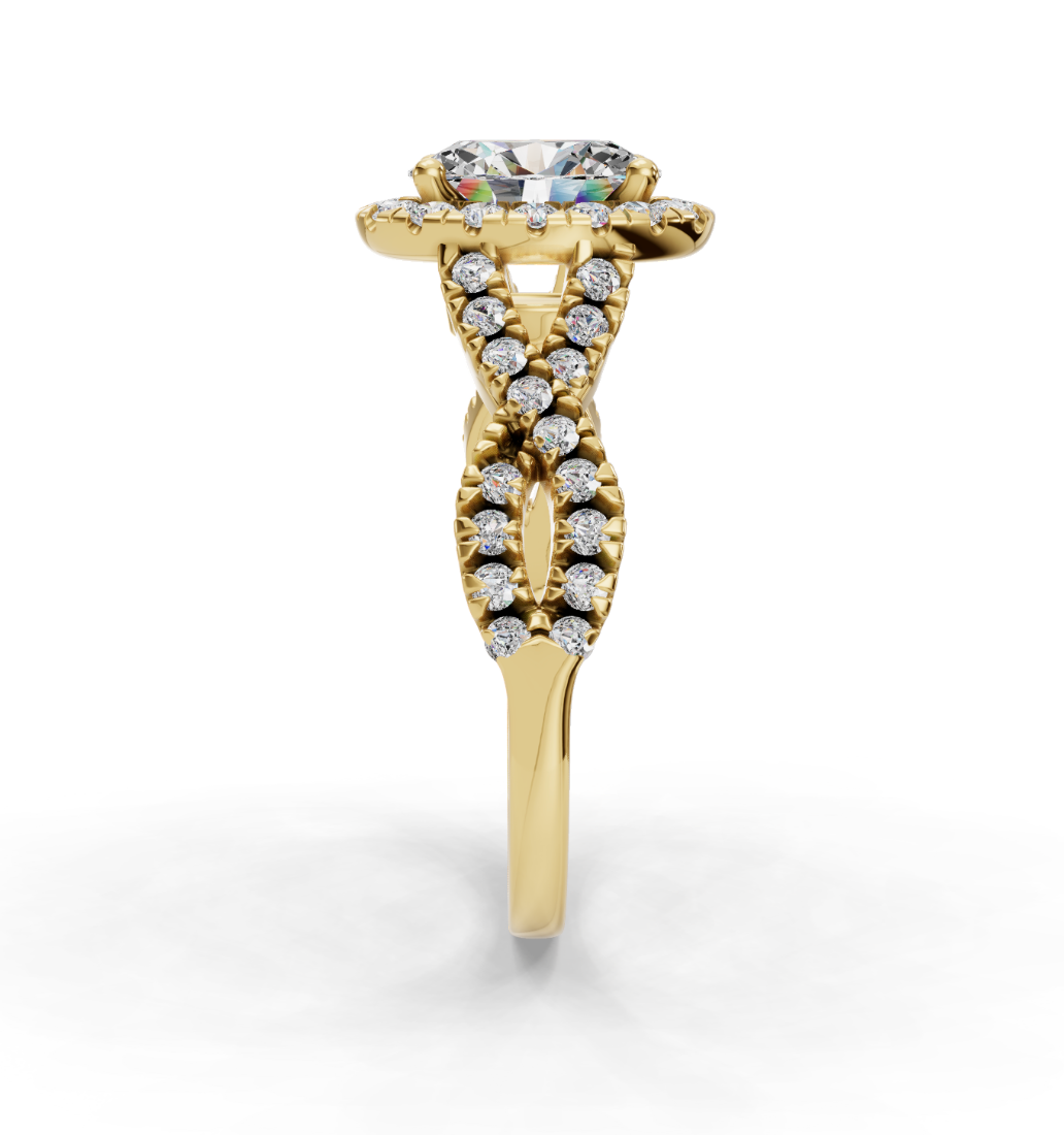 OVAL NATURE INSPIRED HALO RING