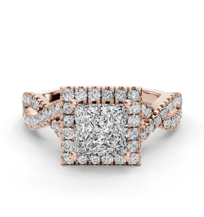 PRINCESS NATURE INSPIRED HALO RING - M&D Signature Jewels