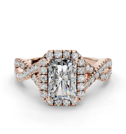 RADIANT NATURE INSPIRED HALO RING - M&D Signature Jewels