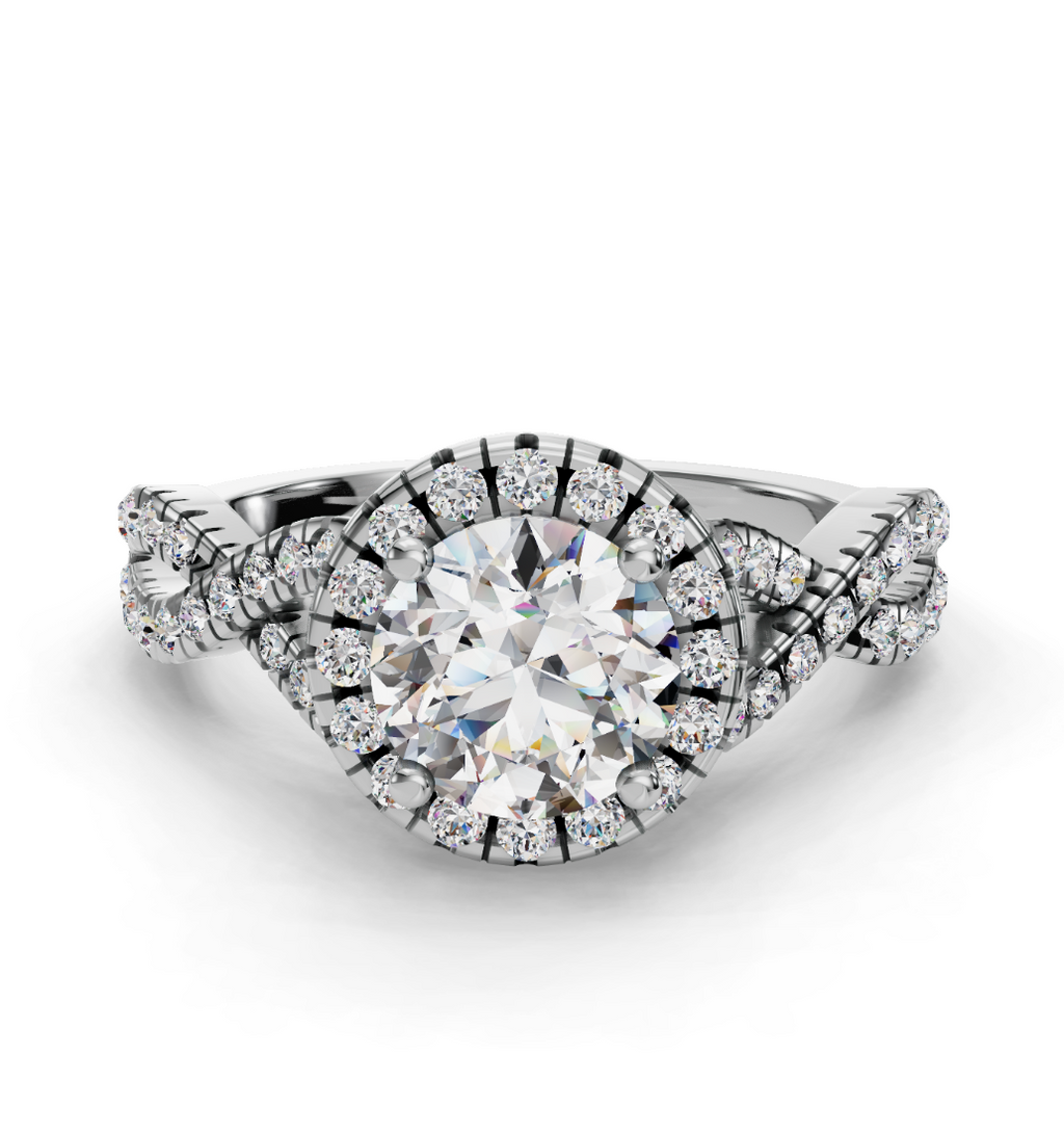 ROUND NATURE INSPIRED HALO RING