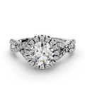 ROUND NATURE INSPIRED HALO RING