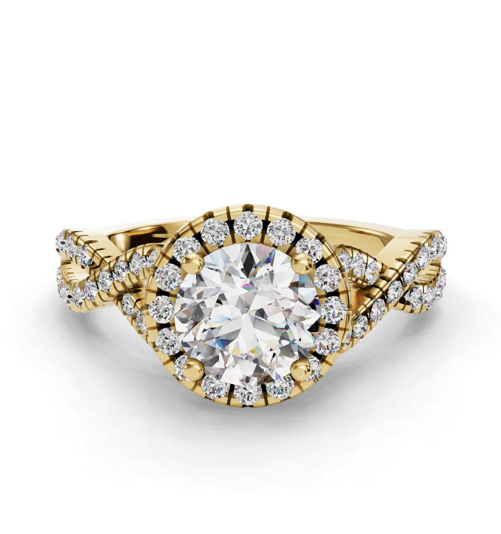 ROUND NATURE INSPIRED HALO RING