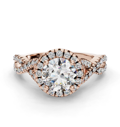 ROUND NATURE INSPIRED HALO RING