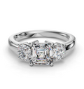 ASSCHER 3 STONE RING