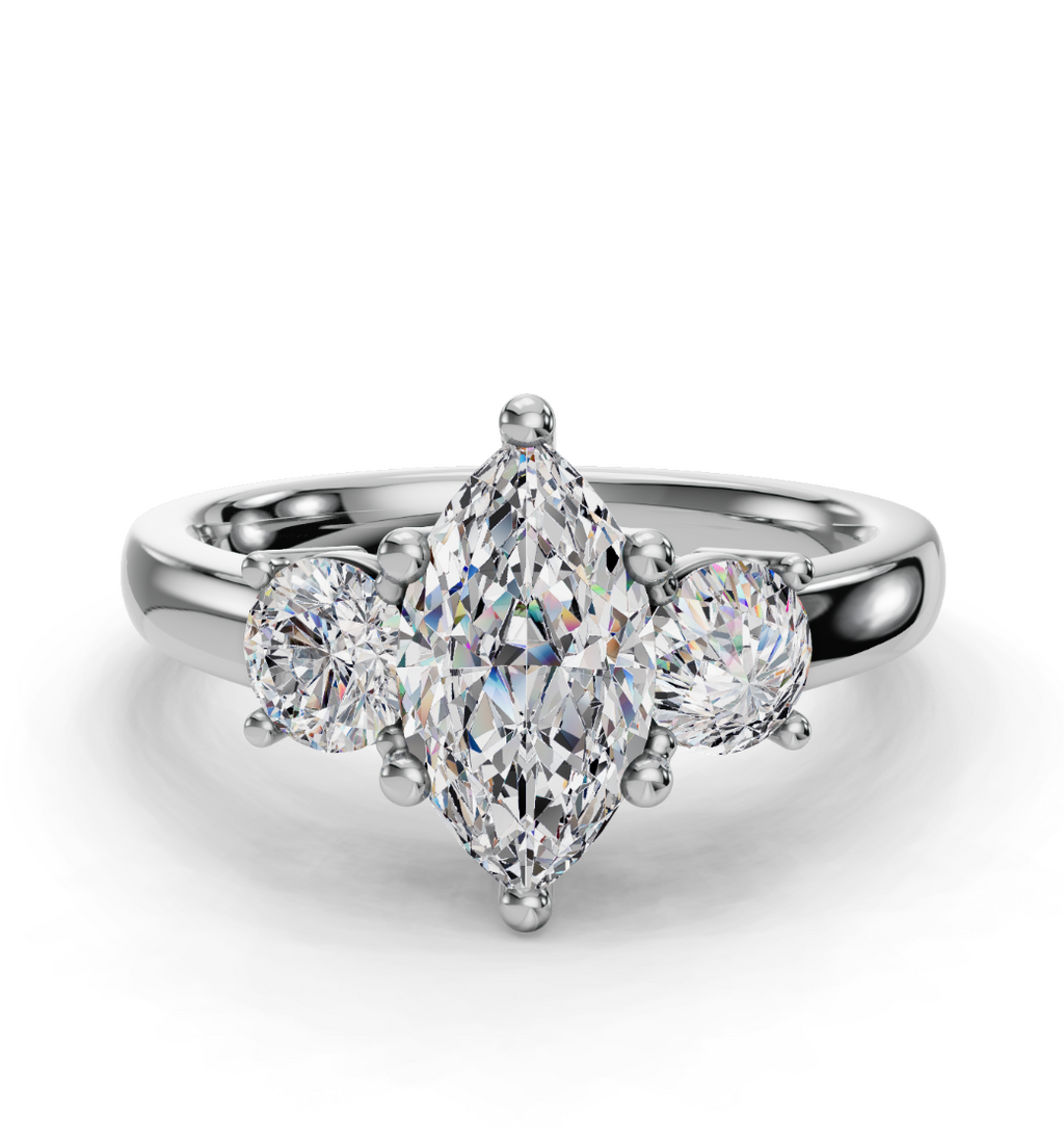 MARQUISE 3 STONE RING