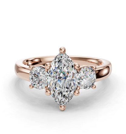 MARQUISE 3 STONE RING