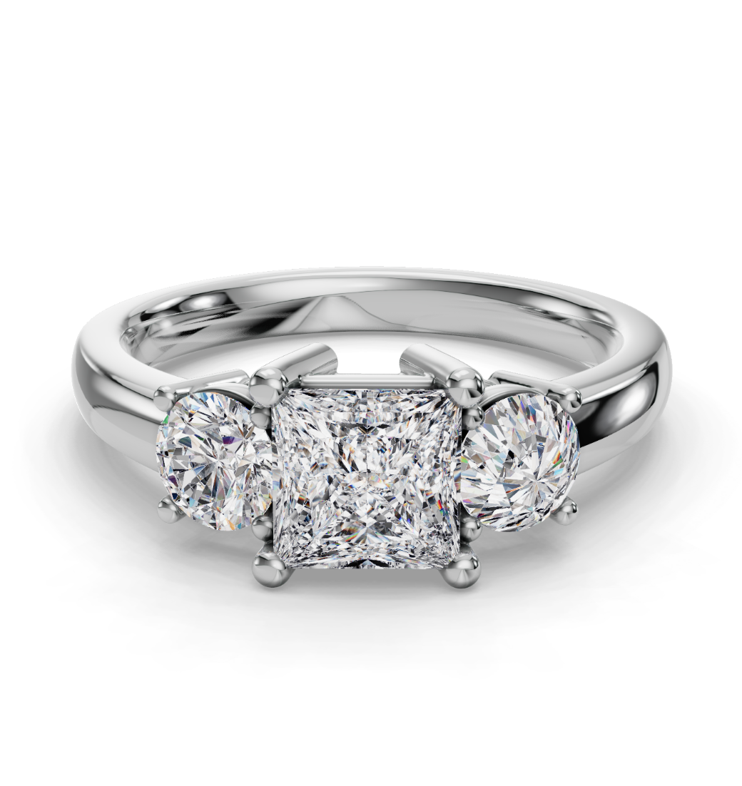 PRINCESS 3 STONE RING
