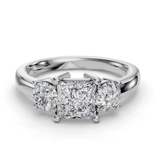 PRINCESS 3 STONE RING