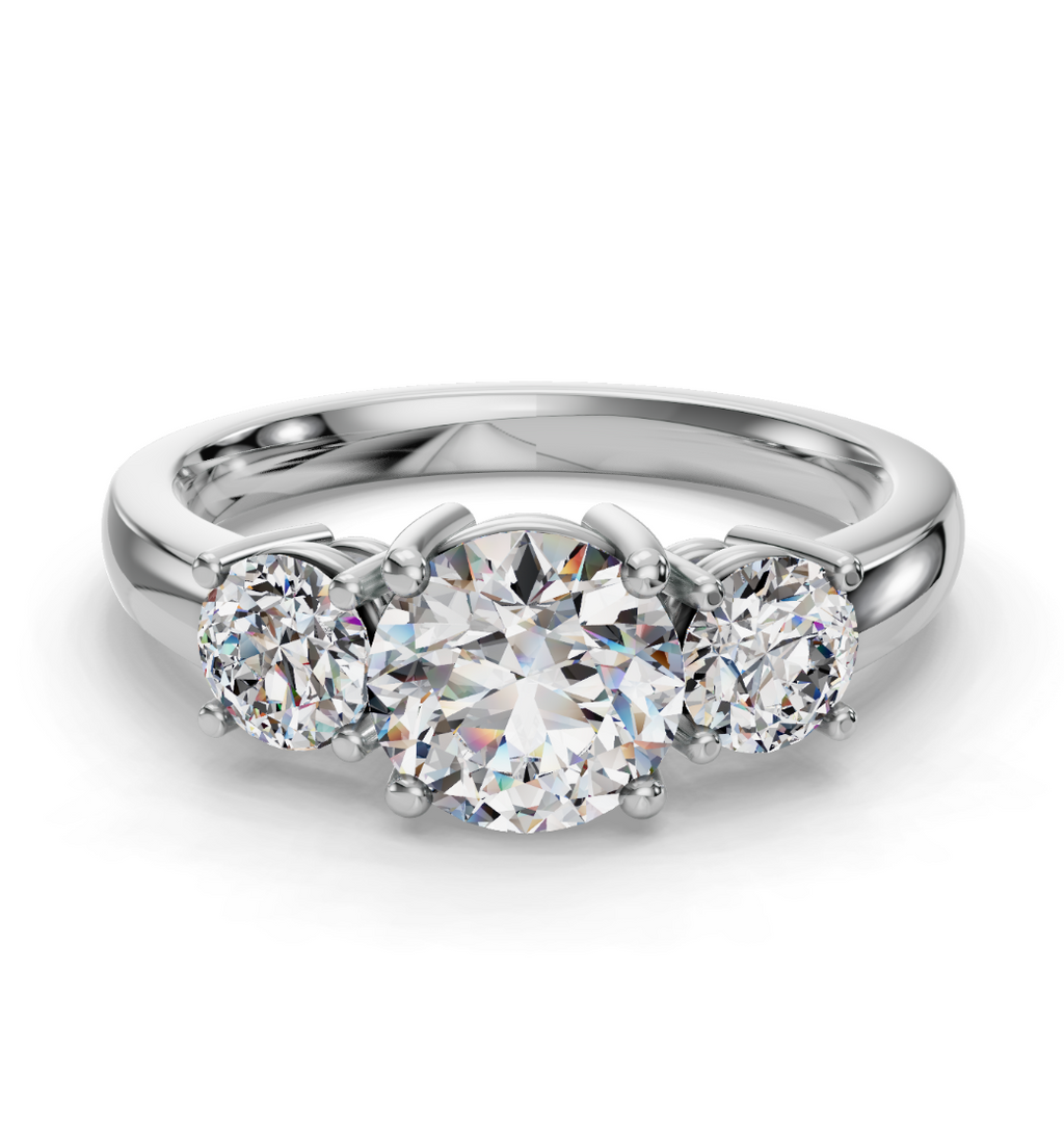 ROUND 3 STONE RING