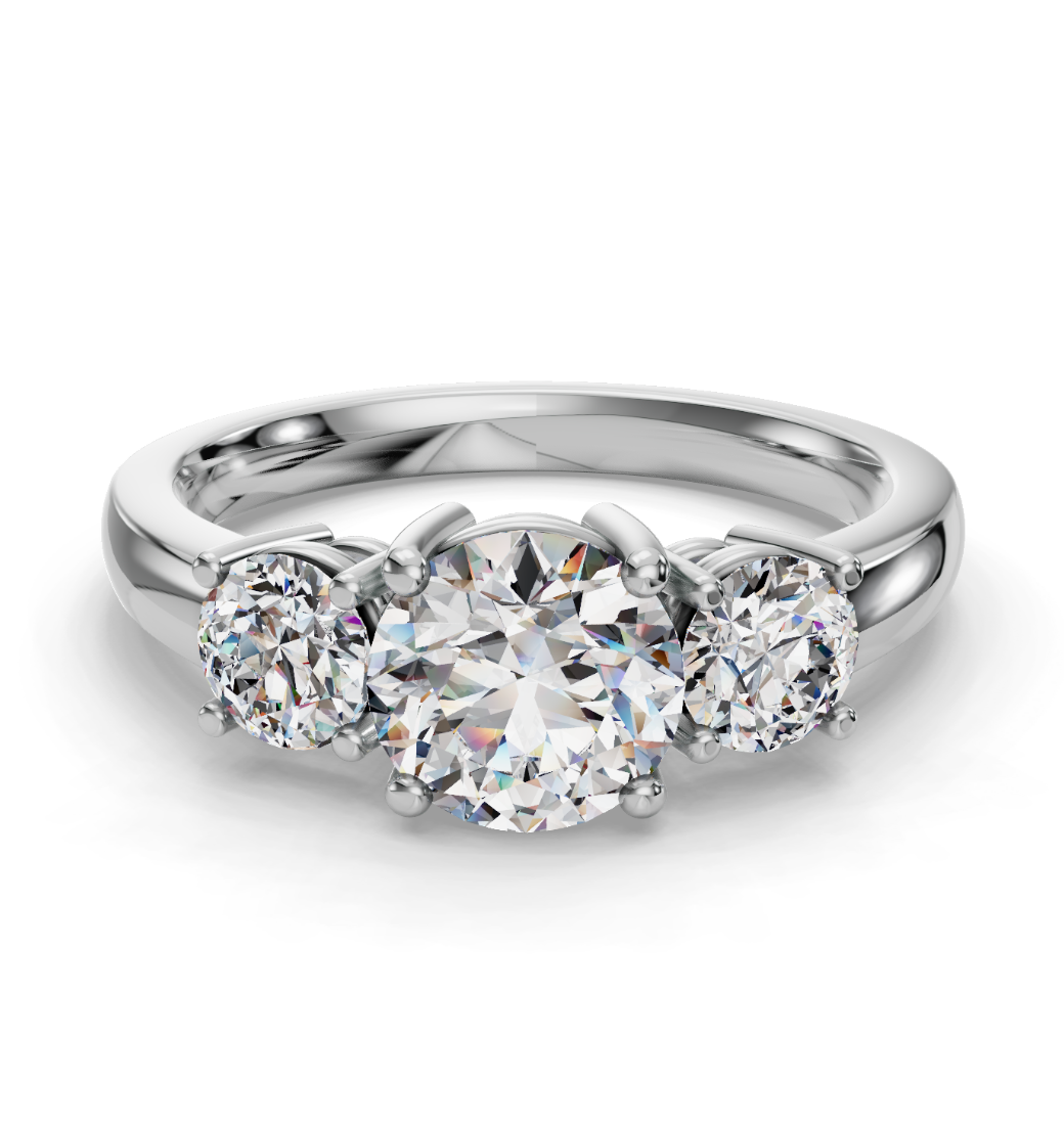 ROUND 3 STONE RING