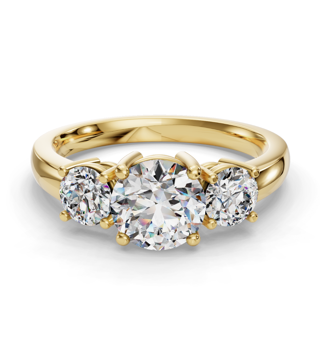 ROUND 3 STONE RING