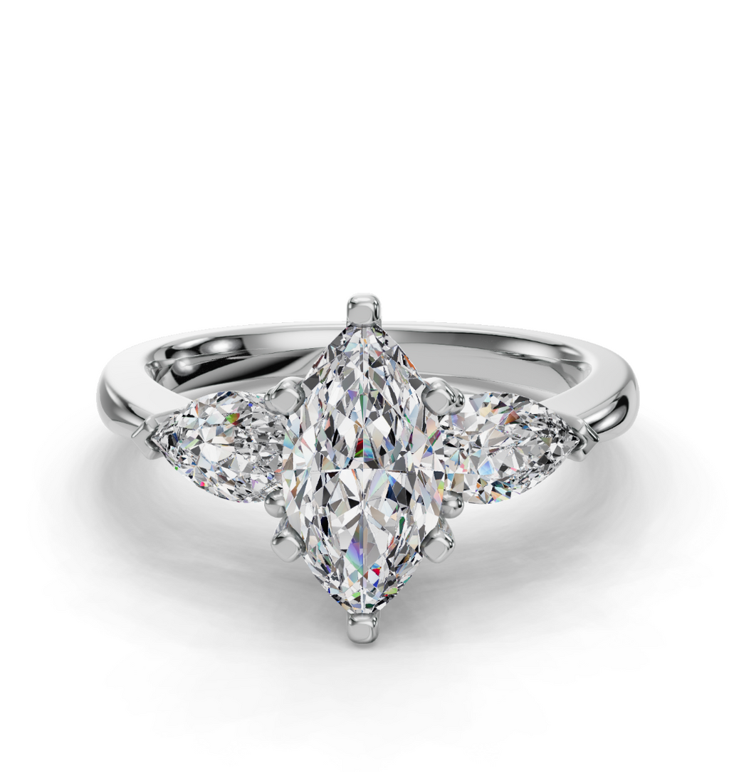 MARQUISE 3 STONE RING