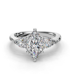 MARQUISE 3 STONE RING