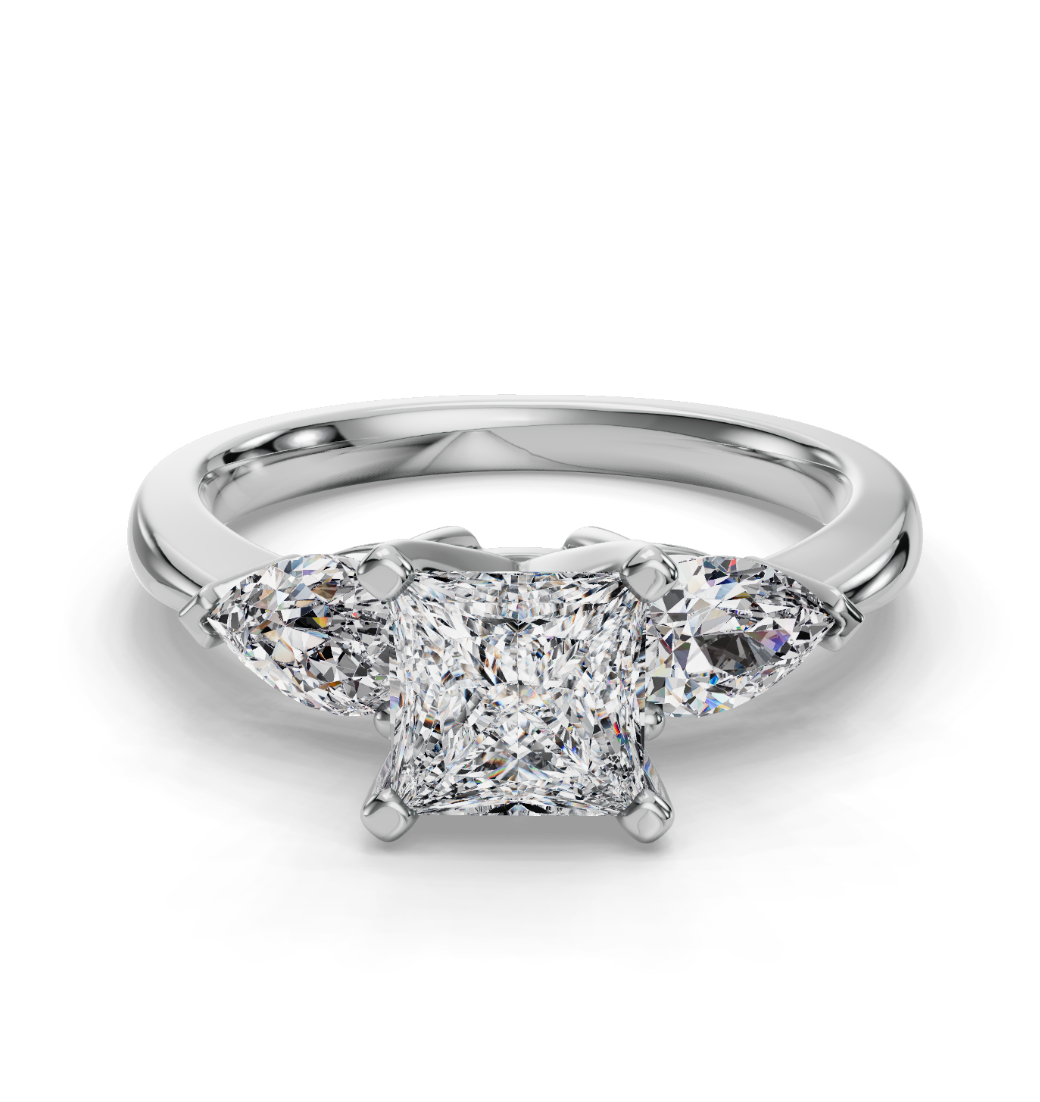 PRINCESS 3 STONE RING