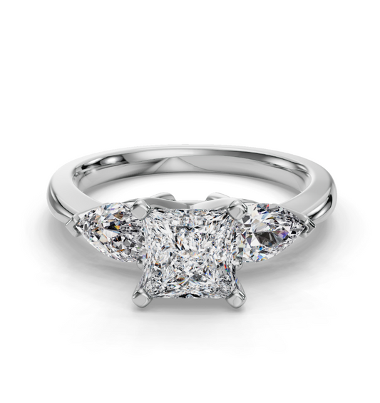 PRINCESS 3 STONE RING