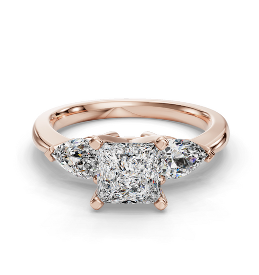PRINCESS 3 STONE RING