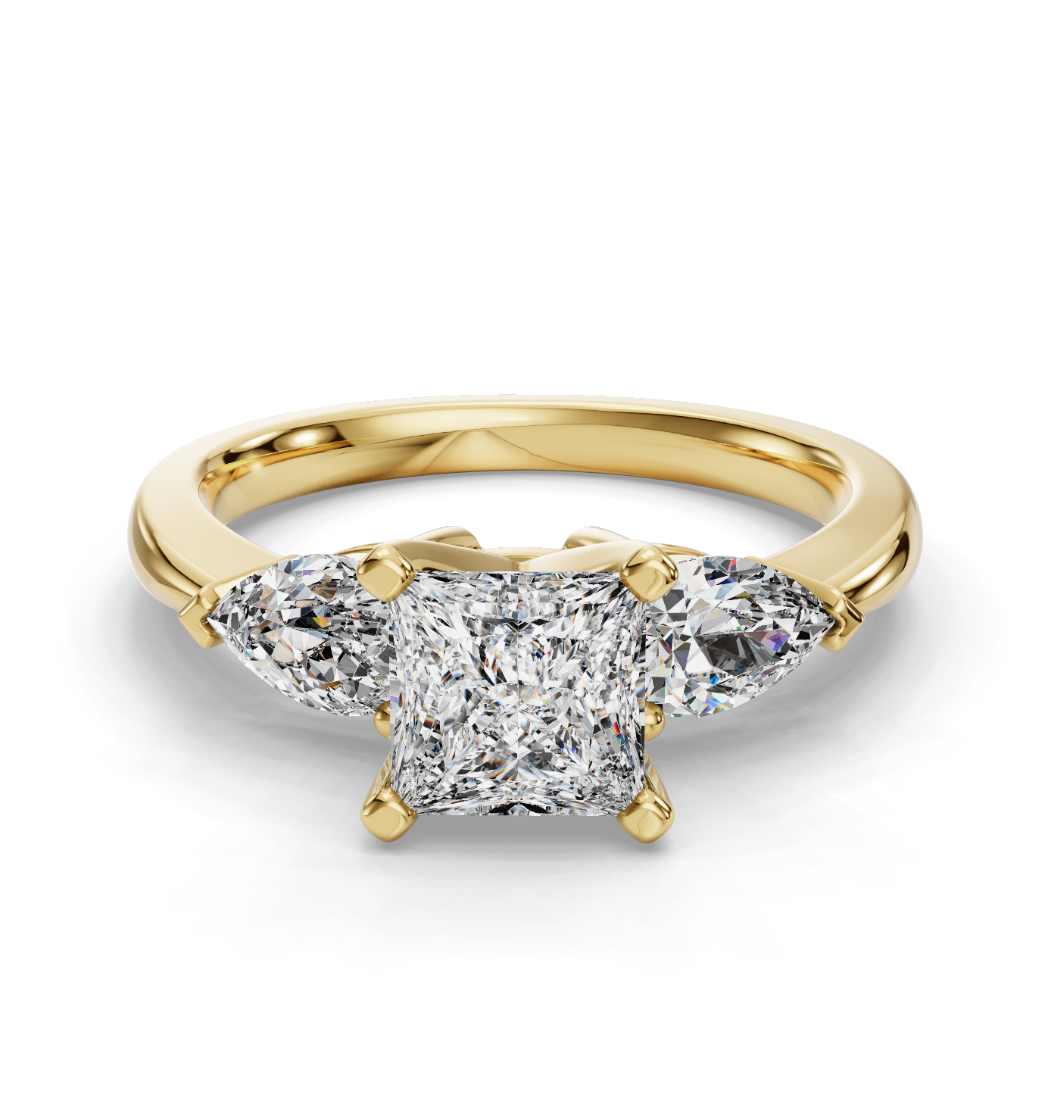 PRINCESS 3 STONE RING