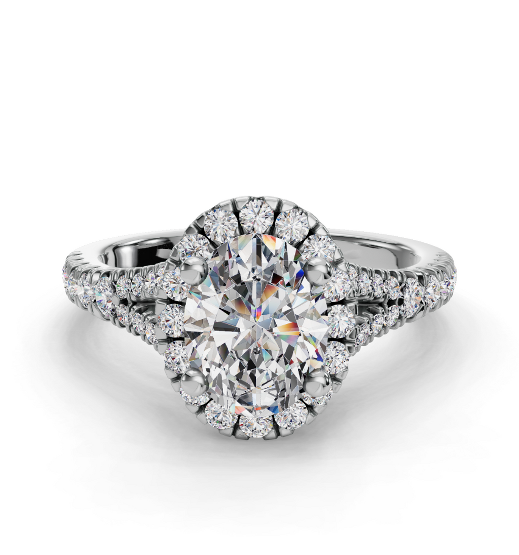 OVAL CATHEDRAL WITH HALO RING