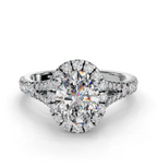 OVAL CATHEDRAL WITH HALO RING