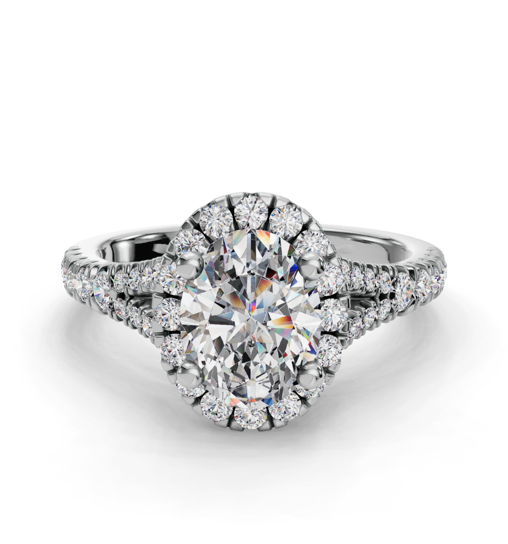 OVAL CATHEDRAL WITH HALO RING