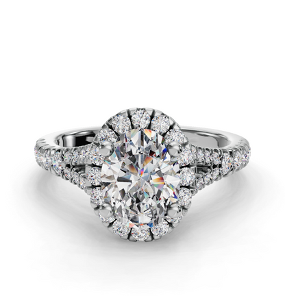 OVAL CATHEDRAL WITH HALO RING