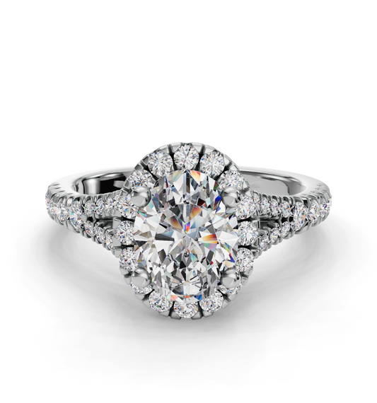 OVAL CATHEDRAL WITH HALO RING
