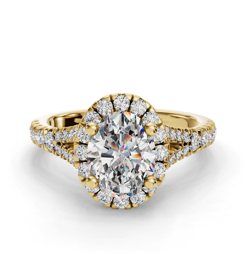 OVAL CATHEDRAL WITH HALO RING