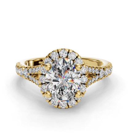 OVAL CATHEDRAL WITH HALO RING
