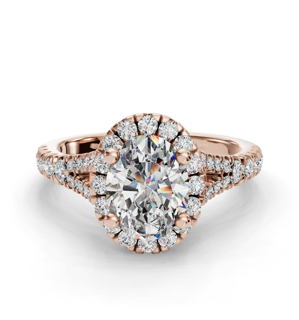 OVAL CATHEDRAL WITH HALO RING