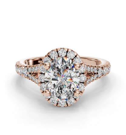 OVAL CATHEDRAL WITH HALO RING