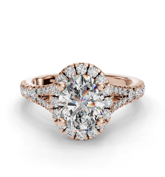 OVAL CATHEDRAL WITH HALO RING