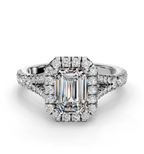 EMERALD CATHEDRAL WITH HALO RING
