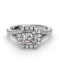 PEAR CATHEDRAL WITH HALO RING