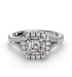 PEAR CATHEDRAL WITH HALO RING