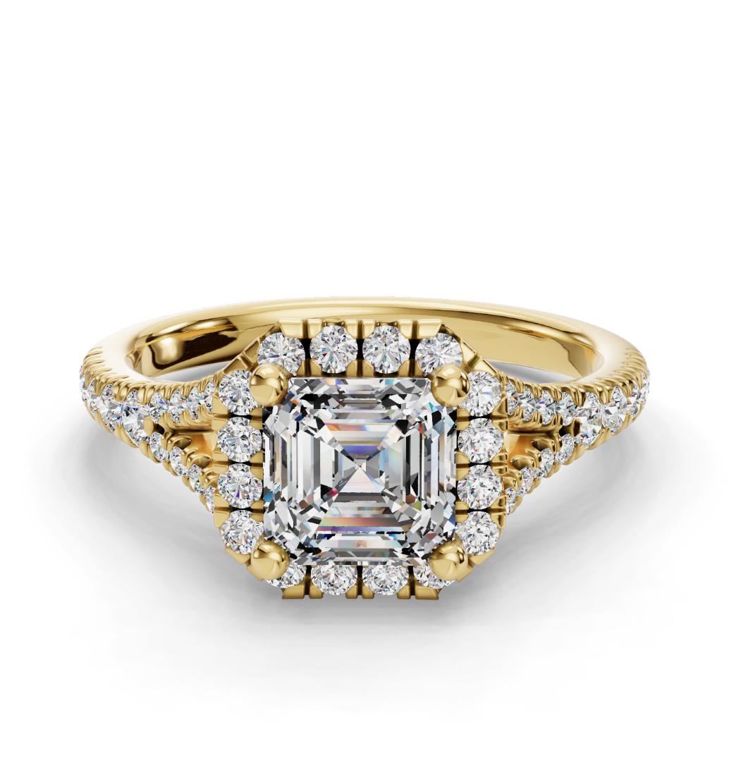 PEAR CATHEDRAL WITH HALO RING